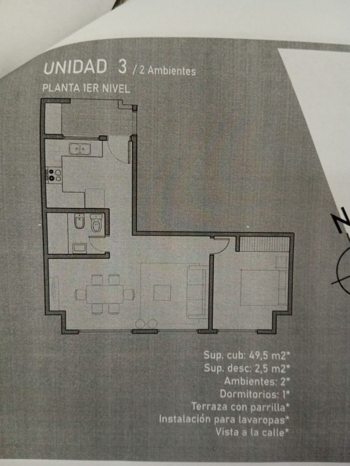 PH 2 AMBIENTES A ESTRENAR EN 1ER. PISO POR ESCALERA CON PARRILLA EN DON BOSCO, FINANCIA Y PERMUTA