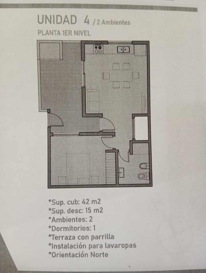 PH 2 AMBIENTES A ESTRENAR EN 1ER. PISO POR ESCALERA CON PARRILLA EN DON BOSCO, FINANCIA Y PERMUTA