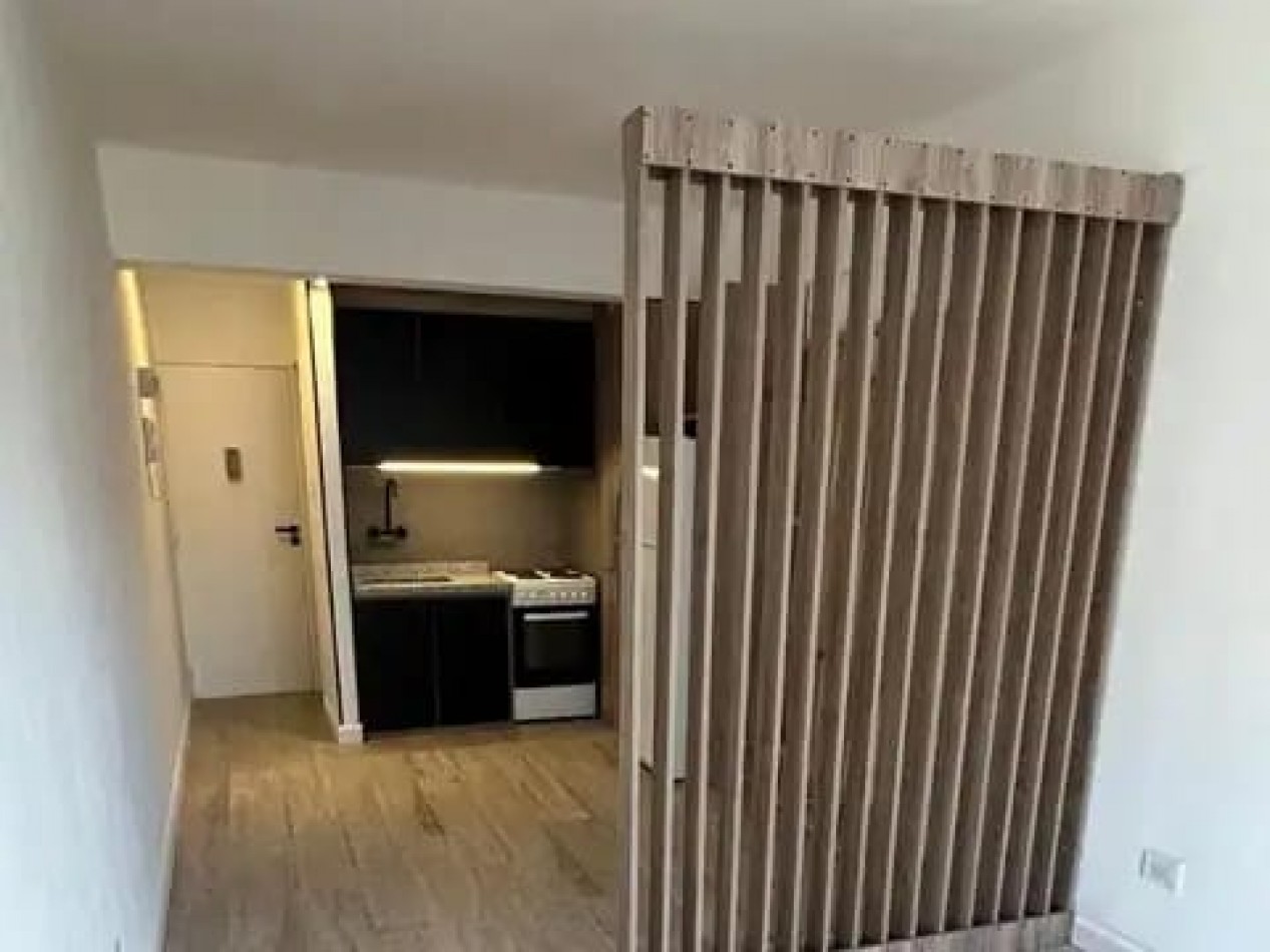 MONOAMBIENTE A LA CALLE CON BALCON, TOTALMENTE RECICLADO A NUEVO EN PLAZA MITRE   . APTO CREDITO