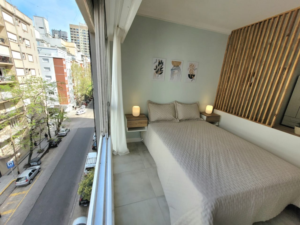 DEPARTAMENTO DE 1 AMBIENTE A LA CALLE CON BALCON FRANCES EN PLAZA COLON