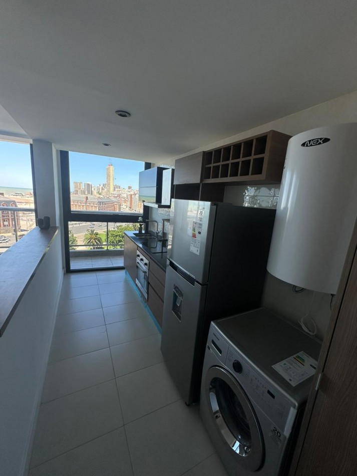 DEPARTAMENTO 2 AMBIENTES CON VISTA PLENA AL MAR Y A PLAZA COLON