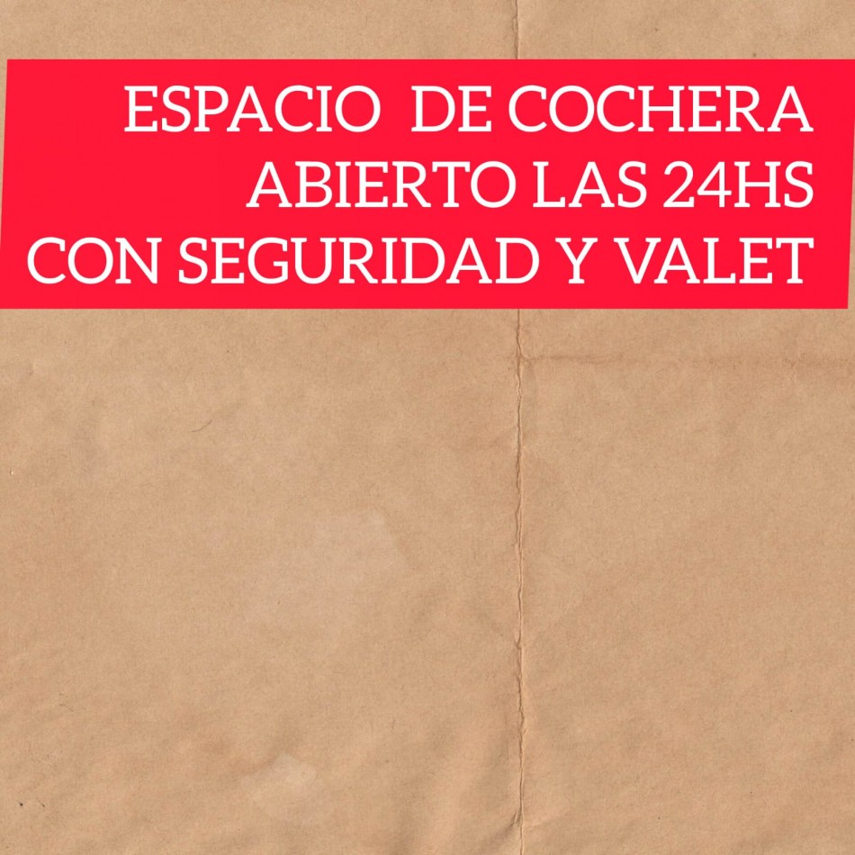 ESPACIO DE COCHERA EN EL CENTRO