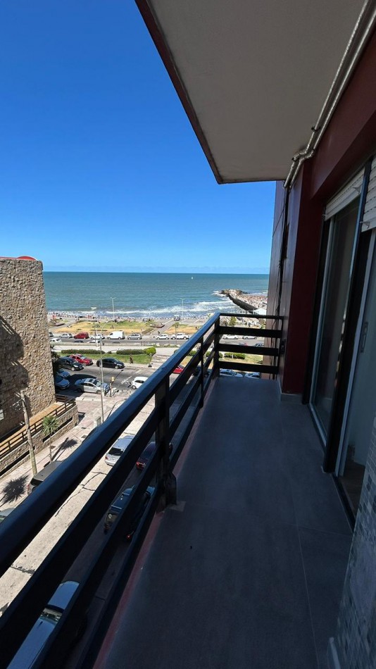 DEPARTAMENTO 2 AMB AL FRENTE CON BALCON, COCHERA, DEPENDENCIA, 2 BALCONES Y VISTA PLENA AL MAR EN PUNTA IGLESIA