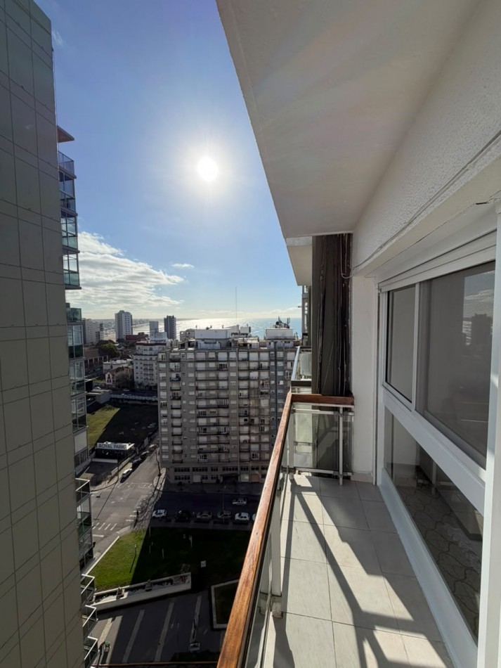 DEPARTAMENTO 2 AMBIENTES CON BALCON, COCHERA Y VISTA PANORAMICA AL MAR Y LAS SIERRAS EN PUNTA IGLESIA