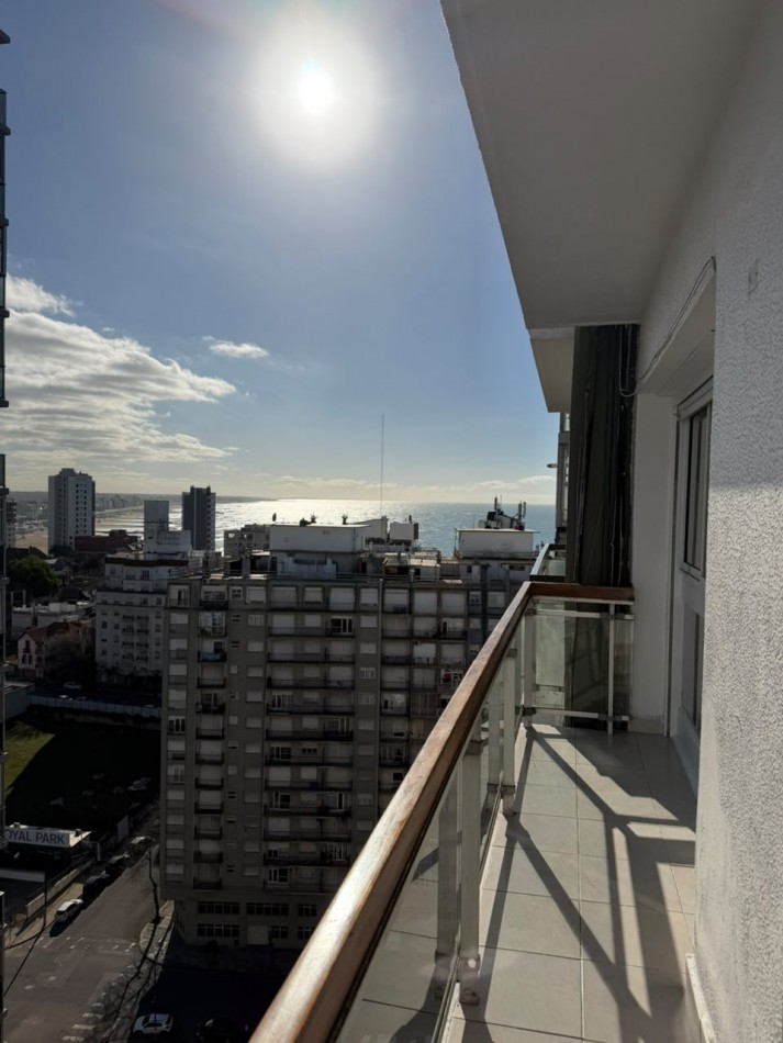 DEPARTAMENTO 2 AMBIENTES CON BALCON, COCHERA Y VISTA PANORAMICA AL MAR Y LAS SIERRAS EN PUNTA IGLESIA