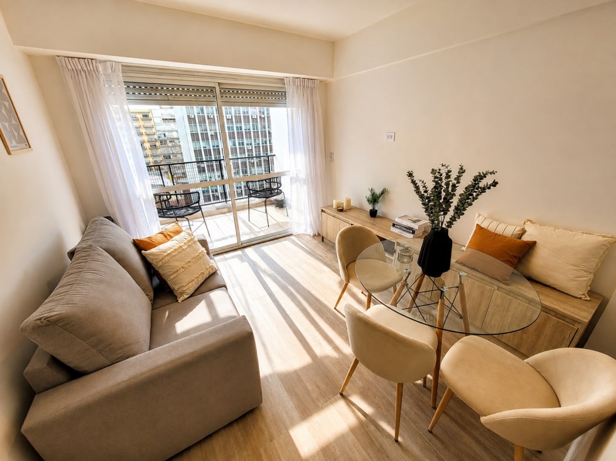 DEPARTAMENTO DE 2 AMBIENTES TOTALMENTE RECICLADO A LA CALLE CON BALCON TERRAZA EN ALDREY