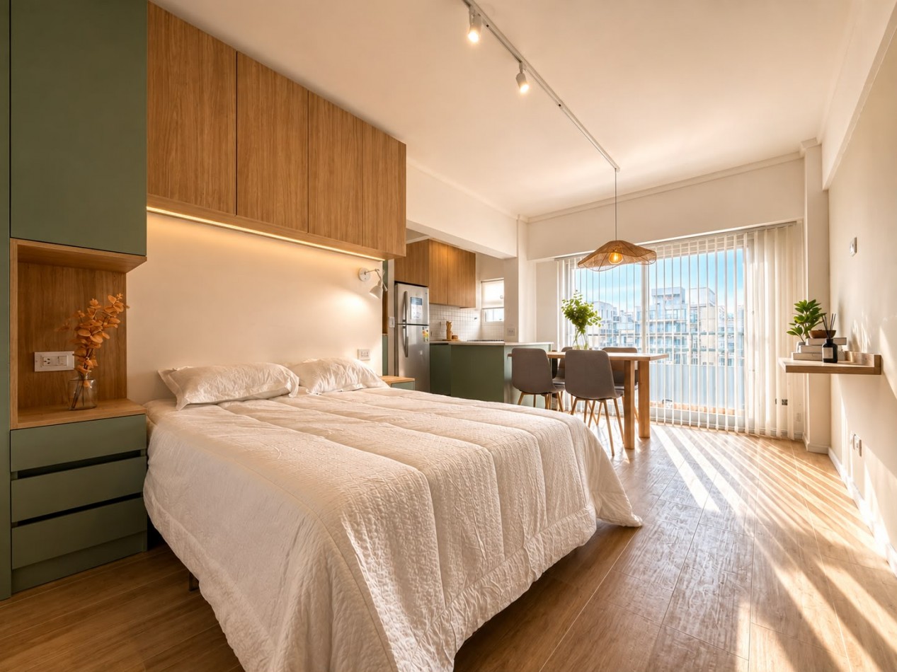 DEPARTAMENTO 1 AMBIENTE TOTALMENTE RECICLADO A LA CALLE CON BALCON SALIENTE EN ALDREY