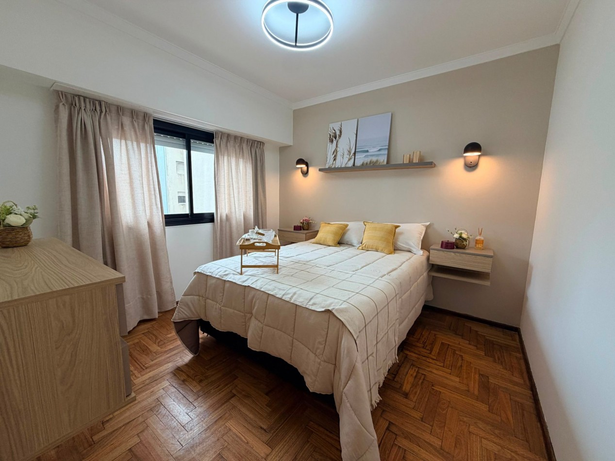DEPARTAMENTO 3 AMBIENTES A LA CALLE CON BALCON FRANCES, A 150 MTS DE LA PLAYA