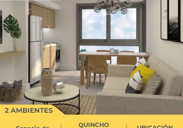 DEPARTAMENTOS DE 2 Y 3 AMB CON ESPACIO DE COCHERA OPCIONAL Y QUINCHO COMUNITARIO CON PARRILLA